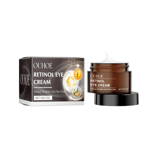 OUHOE Retinol Eye Cream with Black Rim Desalination Smoothing Fine Lines Eye Moist Nursing Play Tight Muscle Serum Form