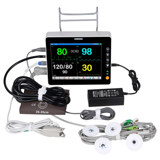 Clinic & Hospital Use 8-Inch Portable Patient Monitor Multi-Parameter Medical Emergency Equipment Electric Power Source