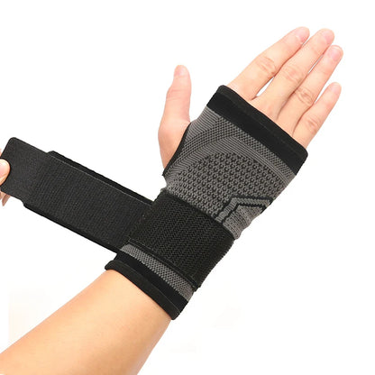 COYOCO Gym Pressurizable Bandage Wrist Support Palm Protector Wristbands 1 Pcs Professional Sports Compressible Brace Black