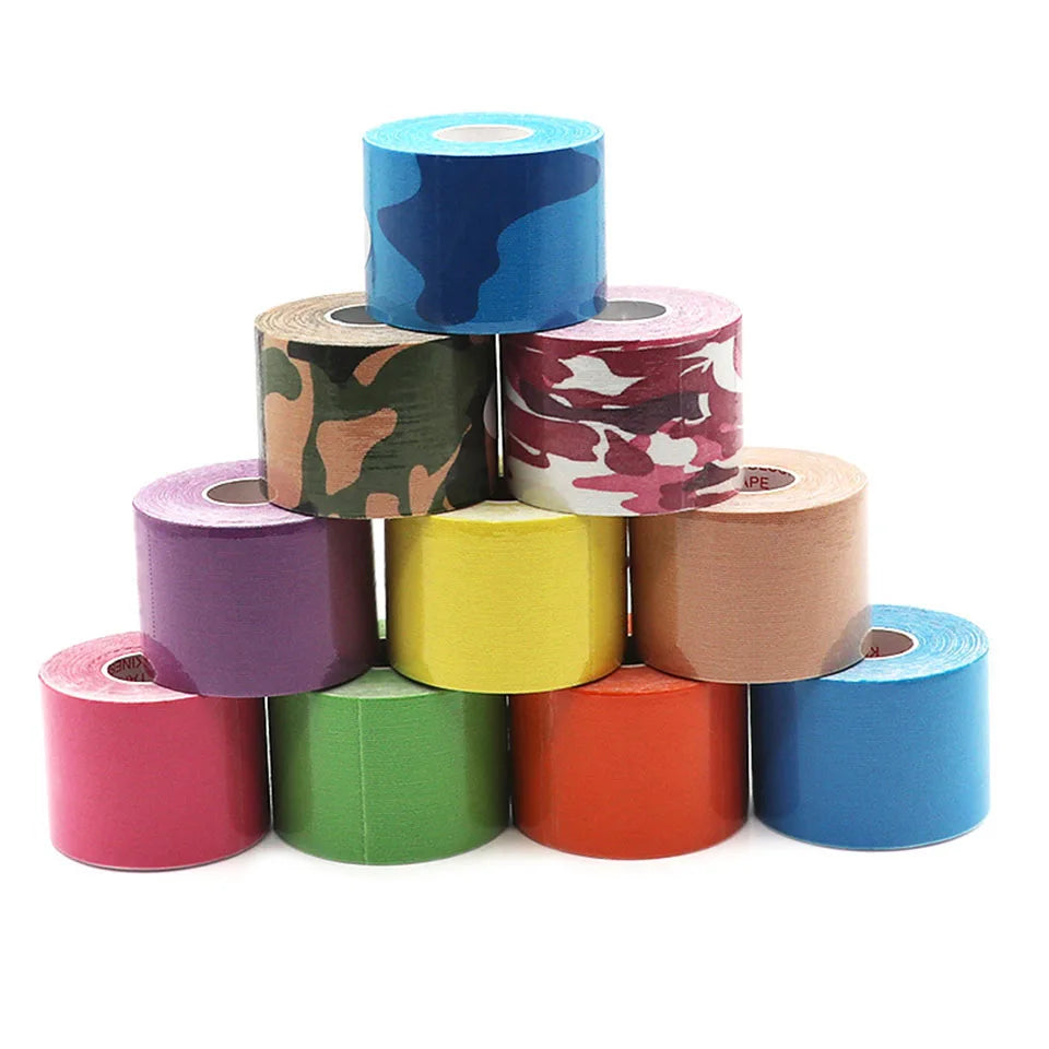 5M/2.5M Elastic Kinesiology Tape Athletic Tape Sport Recovery Tape Strapping Gym Fitness Tennis Running Knee Muscle Tape Protect