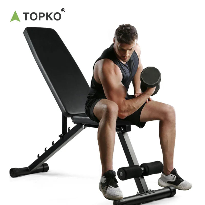 TOPKO US Warehouse Premium Gym Dumbbell Bench Home Fitness Metal Weight Bench
