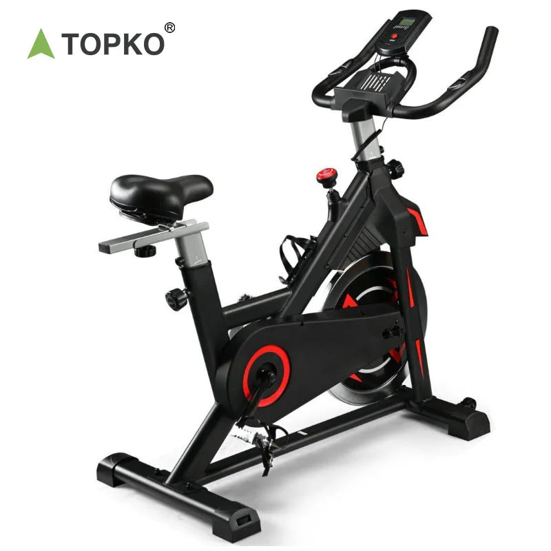TOPKO US Warehouse Universal Body-building Fitness Spin Bike Comfortable Seat Spinning Bike