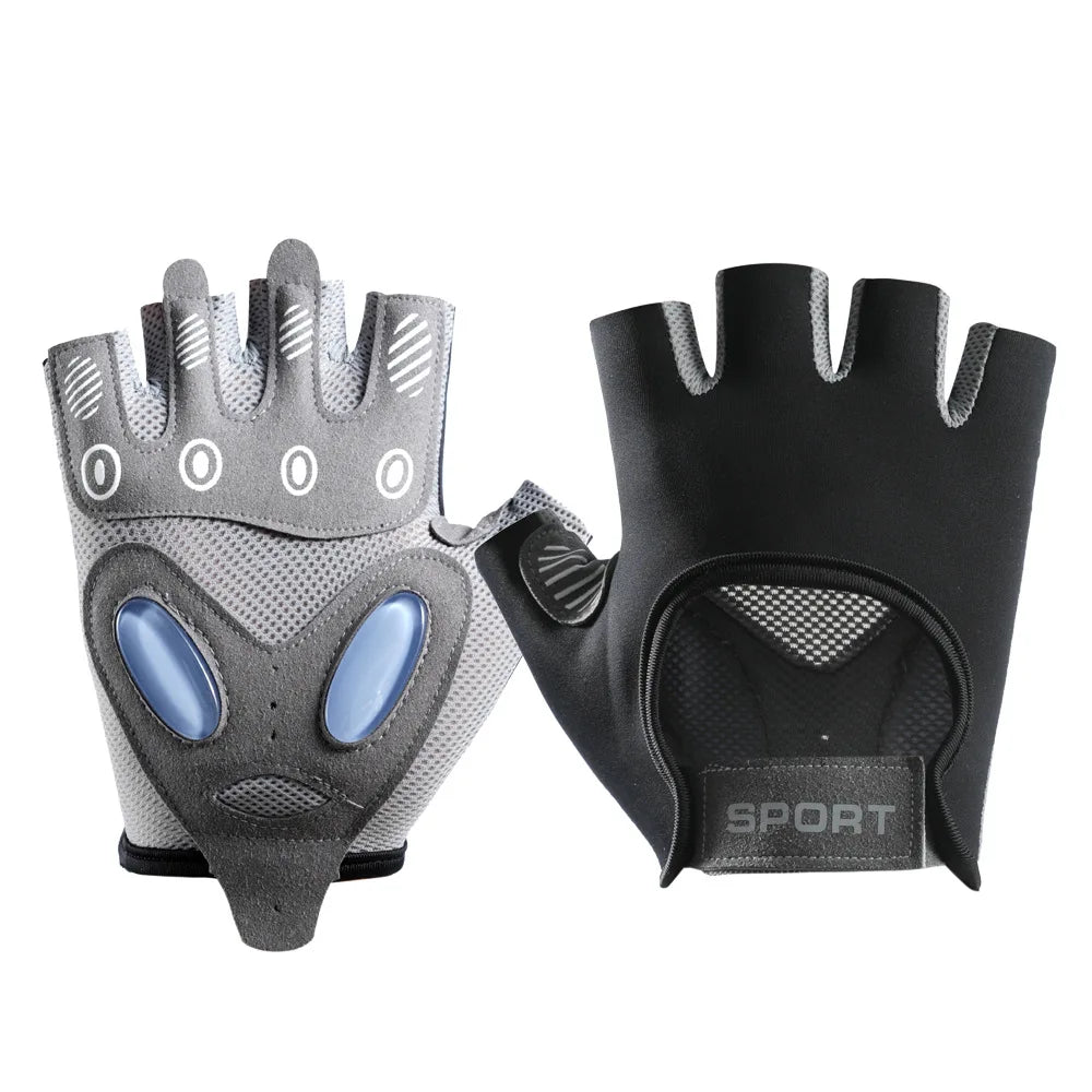Wholesale Half-Finger Fitness Gloves Summer Sports Breathable Polyester Design for Weightlifting Outdoor Riding for Frisbee
