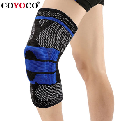 COYOCO Silicon Spring Knee Protector Support Patella Pads 1 Pcs Leg Arthritis Injury Gym Sleeve Brace  Meniscus Kneepad