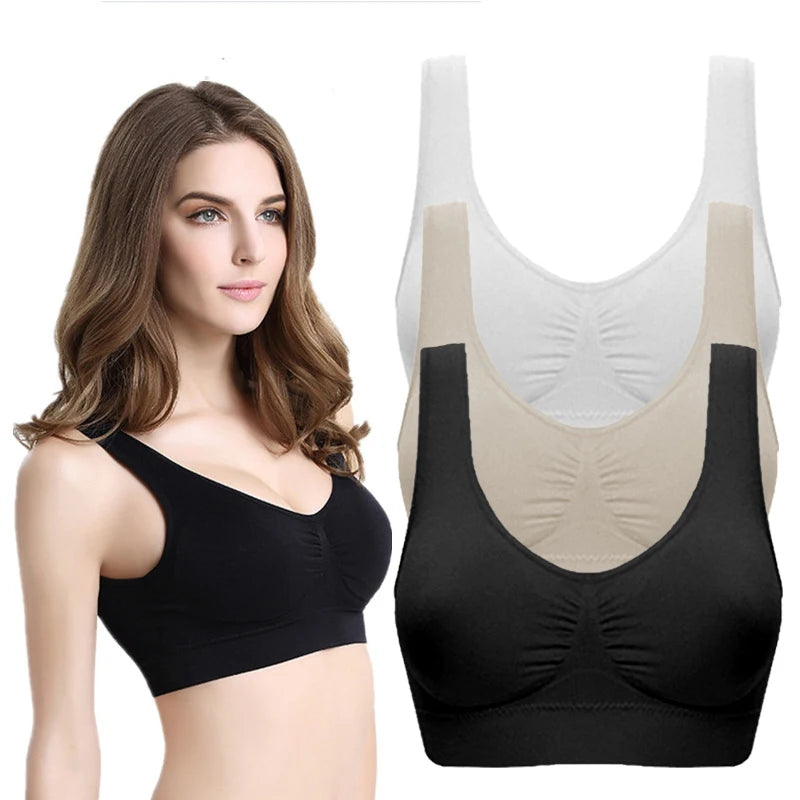 Fitness Sports Bra Women Shockproof Sexy High-Intensity Yoga Bra Bralette Running Gym Vest Cotton Underwear Top