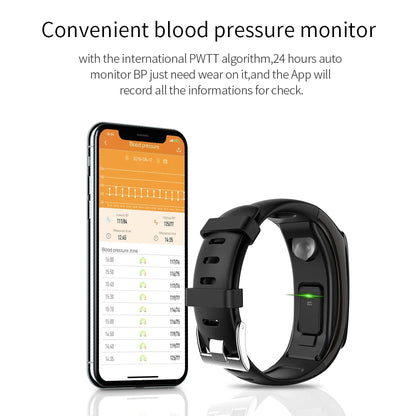 TB02 BT Answer Earphone Smart Bracelet 2 in 1 Noise Reduction with Mic 0.96" Heart Rate Blood Pressure Smart Band Music Headsets