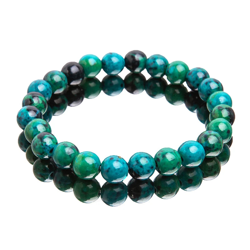 Natural Malachite Bracelet Women Men's Natural Stone Bead Bracelet Round Diabetes Relief Bracelet Jewelry Gift 6/8/10mm Beads