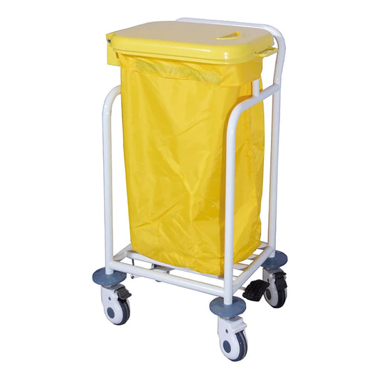 Easy Cleaning Dirty Wash Trolley Clinical Cloth Trolley for Laboratory Laundry Pedal Movement for Hospital Use