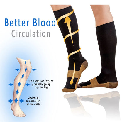 Compression Socks 20-30 mmhg Varicose Veins Socks Medical Nursing Stockings for blood circulation Flight Travel Edema Diabetes