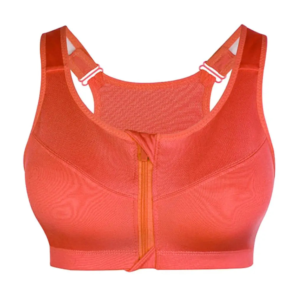 Front Zipper Sports Bras for Women Plus Size Underwear Gym Fitness Running Yoga Sports Bra Top High Impact Support S-3XL