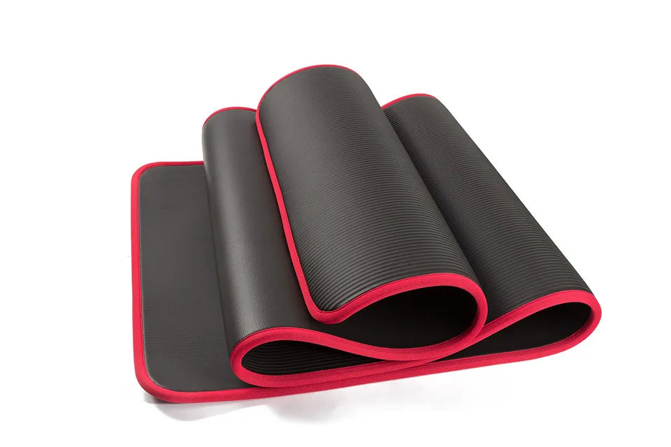 10MM Extra Thick 183cmX61cm High Quality NRB Non-slip Yoga Mats For Fitness Tasteless Pilates Gym Exercise Pads with Bandages