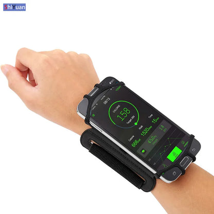 3.5 to 6 inches Running Phone Wristband 180 degree Rotatable Free Hand Bag Belt Wrist Strap Jogging Cycling Gym Arm Band Bag