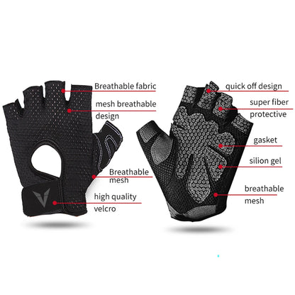 Veidoorn Gym Gloves Fitness Weightlifting Gloves Men Women Non-slip Hand Protection Breathable Exercise Sports Training Support