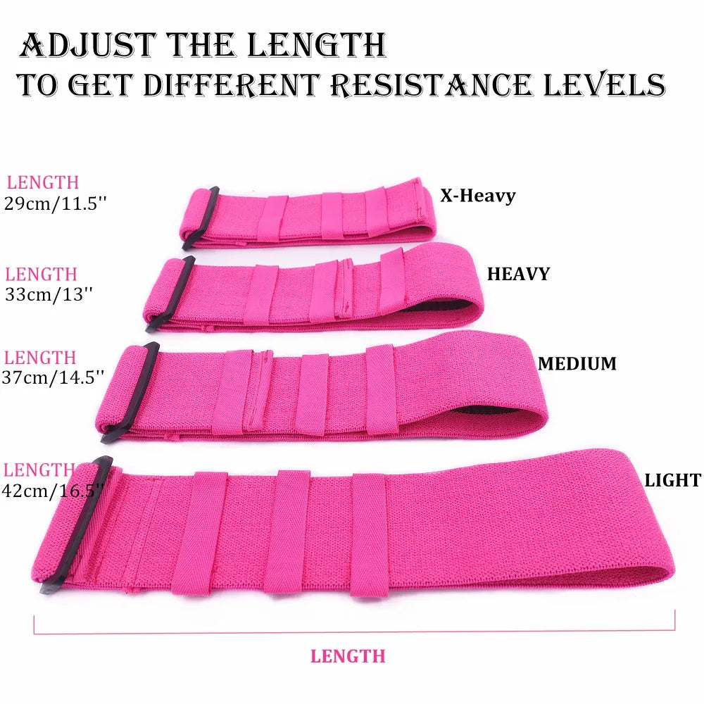 Adjustable Hip Glute Band Powerful Fabric Thighs Legs Booty Elastic Bands Non-slip Non-roll Fitness Home Gym Workout Equipment