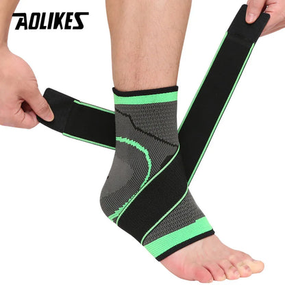 1PCS Elastic Bandage Support Ankle Protector For Sport Gym Ankle Brace With Strap Belt achilles tendon retainer Foot Guard