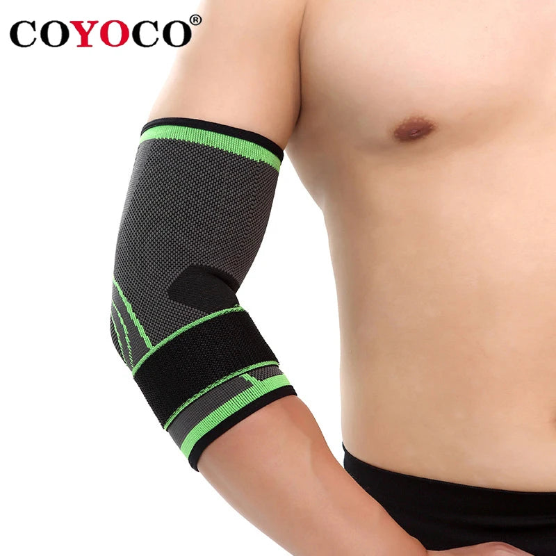 COYOCO Brand Bandage Elbow Pad Protect Support Knee Sleeve 1 Pcs Adjustable Sports Outdoor Cycling Gym Elbow Guard Brace Warm