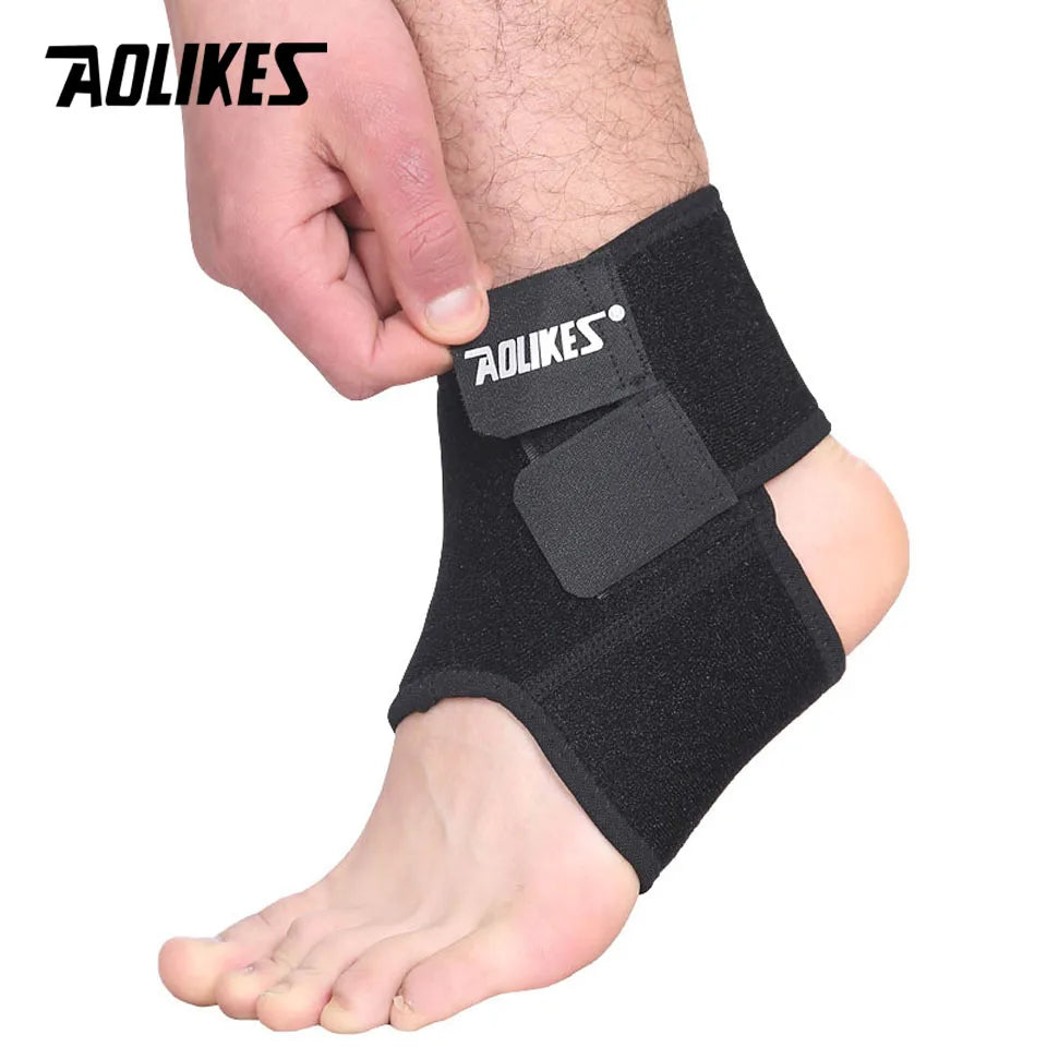 AOLIKES 1 Pair Elastic Strap Ankle Support Brace Badminton Basketball Football Taekwondo Fitness Heel Protector Gym Equipment