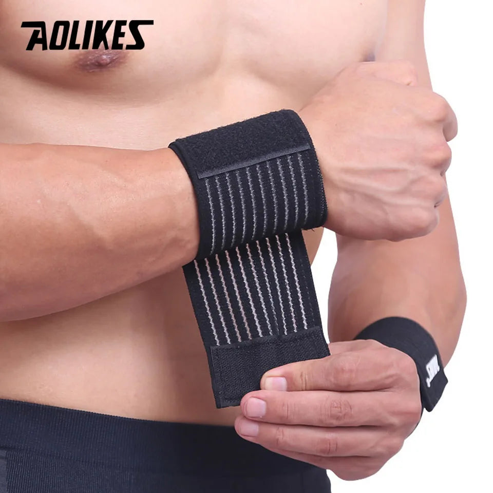 AOLIKES 1PCS Cotton Elastic Bandage Hand Sport Wristband Gym Support Wrist Brace Wrap carpal tunnel