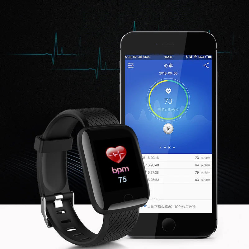 Smart Watch Blood Pressure Smartwatch Women's Square Watch Monitor Fitness Tracker Reloj Inteligente Mujer Sport For Android Ios