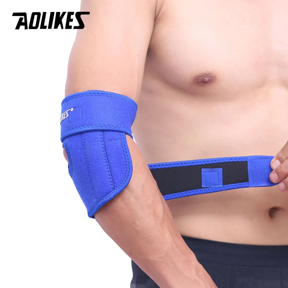 AOLIKES 1PCS Adjustable Elbow Support Pads With Spring Supporting Codera Protector Sports Safety For Ciclismo Gym Tennis