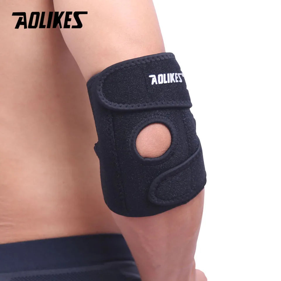 AOLIKES 1PCS Adjustable Elbow Support Pads With Spring Supporting Codera Protector Sports Safety For Ciclismo Gym Tennis