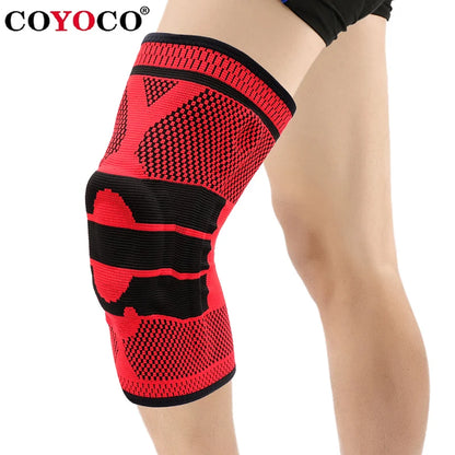 COYOCO Silicon Spring Knee Protector Support Patella Pads 1 Pcs Leg Arthritis Injury Gym Sleeve Brace  Meniscus Kneepad