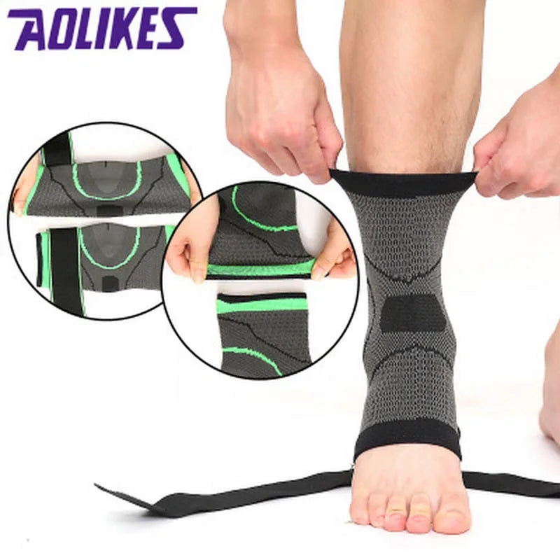 1Pcs Elastic Bandage Support Ankle Protector For Sport Gym Ankle Brace With Strap Belt achilles tendon retainer Foot Guard