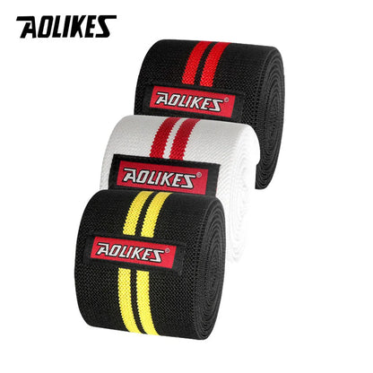 AOLIKES 1PCS 2M*8CM Fitness Pressurized Straps Gym Weight Lifting Leg Knee Compression Training Wraps Elastic Bandages