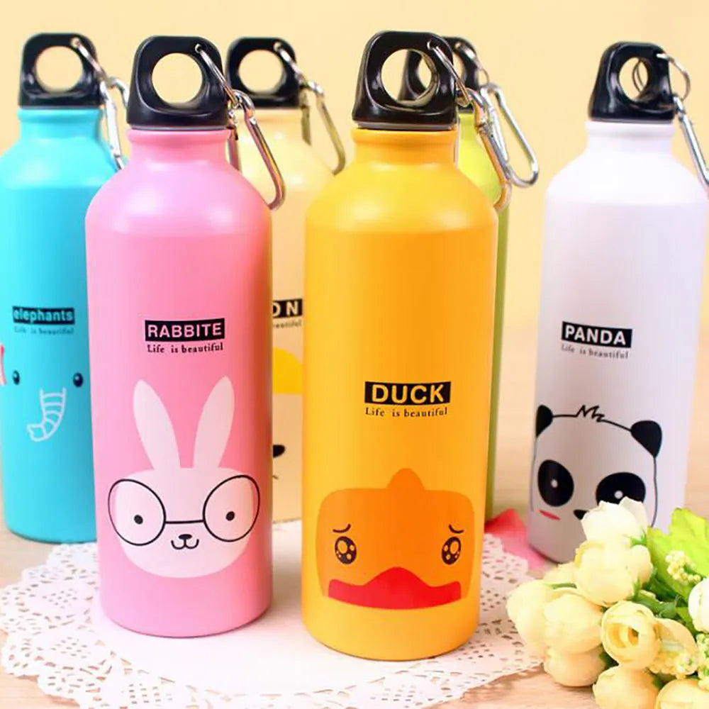 My 500ML Cartoon Aluminum Kitchen Drinkware Lemon Kids Water Bottle Outdoor Travel Gym Sports Portable bottled my Gourd Bottles