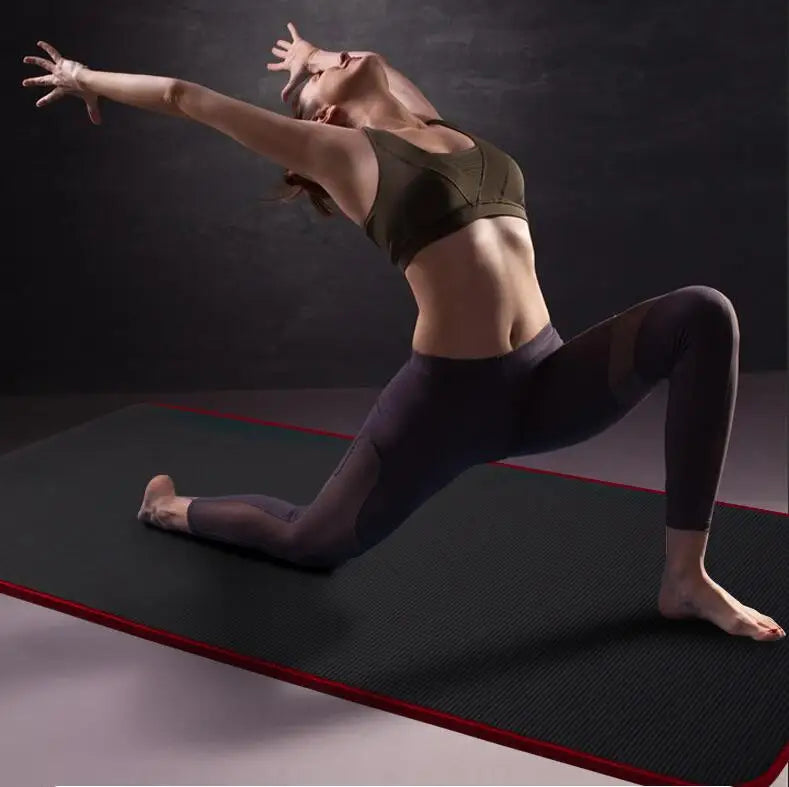 10MM Extra Thick 183cmX61cm High Quality NRB Non-slip Yoga Mats For Fitness Tasteless Pilates Gym Exercise Pads with Bandages