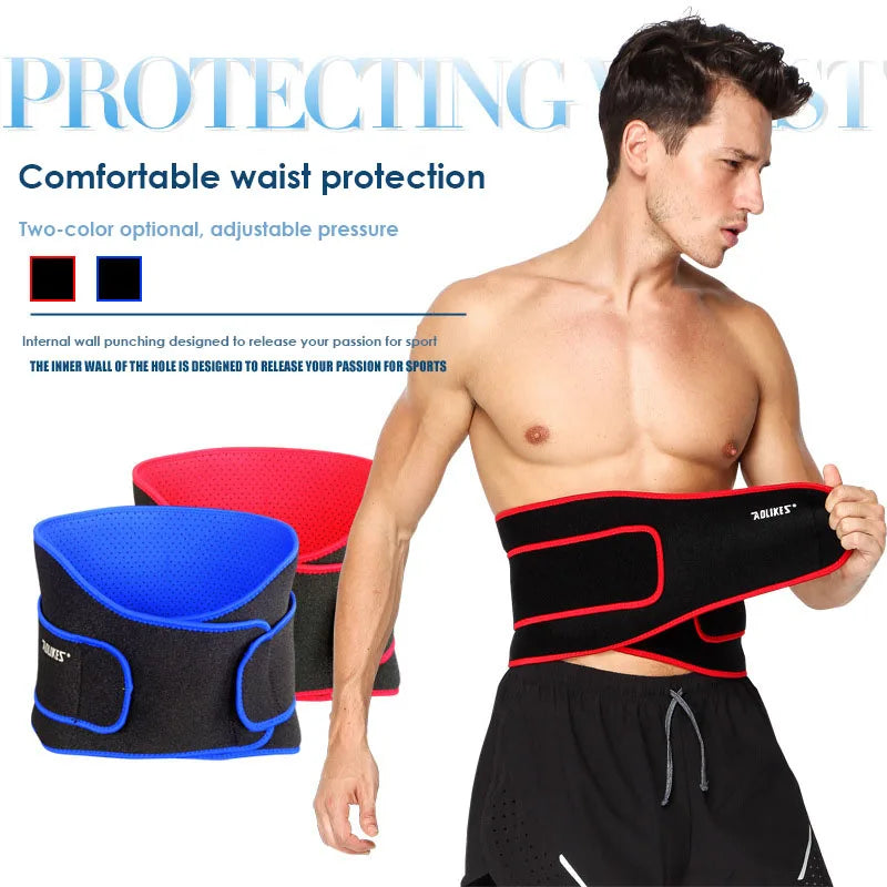 AOLIKES High Elastic Waterproof Belt Ajustable Waist Support Brace Fitness Gym Lumbar Back Waist Supporter Protection For Sports