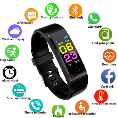 Smart Watch Men Women 2023 Blood Pressure Fitness Tracker Bluetooth Sport Electronic Connect Smartwatch Clock Relogio Masculino