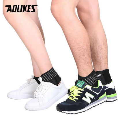 AOLIKES 1 Pair Elastic Strap Ankle Support Brace Badminton Basketball Football Taekwondo Fitness Heel Protector Gym Equipment