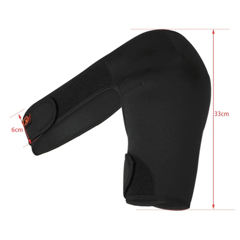 Adjustable Breathable Gym Sports Care Single Shoulder Support Back Brace Guard Strap Wrap Belt Band Pads Black Bandage Men/Women