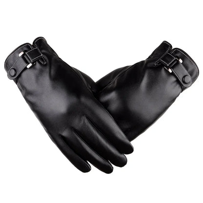 2018 Spring/Winter PU Leather Short Thin/Thick Black/Brown Touched Screen Glove Man Gym Car Driving Mittens