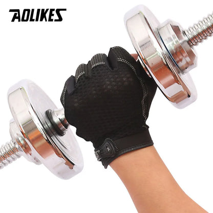 AOLIKES 1 Pair Gym Body Building Training Sports Fitness WeightLifting Gloves For Men And Women Custom Fitness Exercise Training