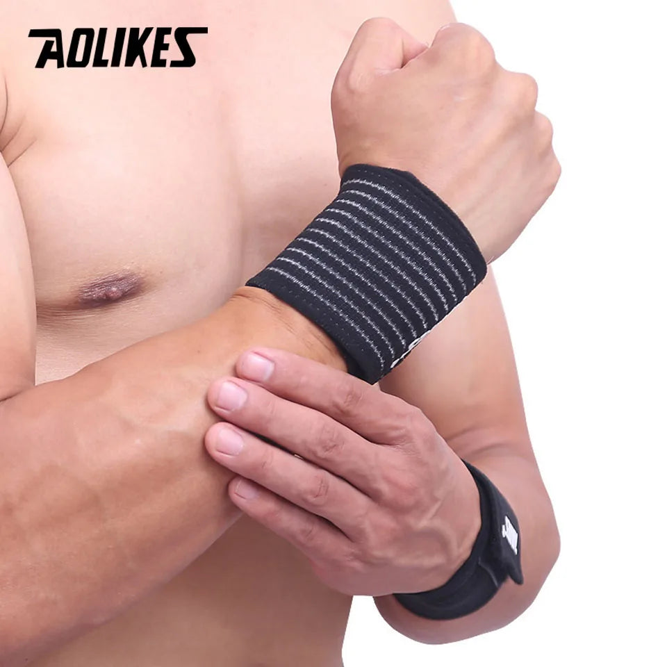 AOLIKES 1PCS Cotton Elastic Bandage Hand Sport Wristband Gym Support Wrist Brace Wrap carpal tunnel