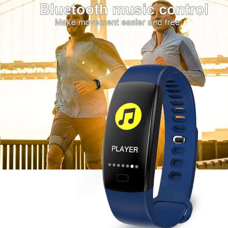 F64HR Smart Bracelet Men Women Heart Rate Blood Pressure Sleep Monitoring Pedometer Waterproof Smart Watch Sports Fitness Band