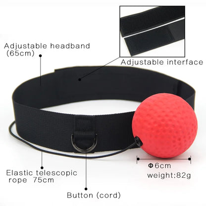 Boxing Fight Reflex Ball Headband Punch Punching Balls Martial Arts Fitness Gym Exercise Training Equipment Improve Reaction