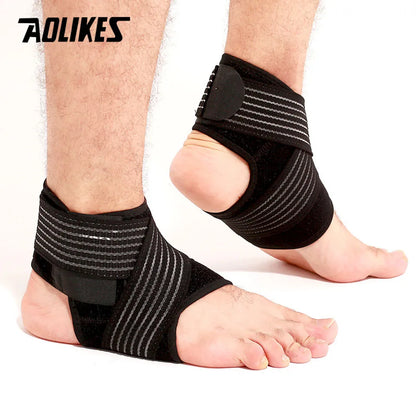 AOLIKES 1 Pair Elastic Strap Ankle Support Brace Badminton Basketball Football Taekwondo Fitness Heel Protector Gym Equipment