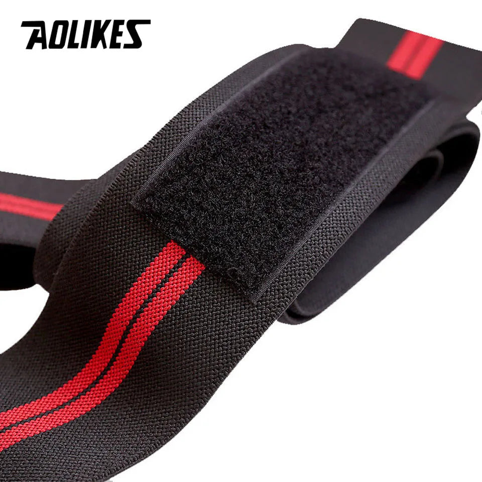 AOLIKES 1PCS 2M*8CM Fitness Pressurized Straps Gym Weight Lifting Leg Knee Compression Training Wraps Elastic Bandages