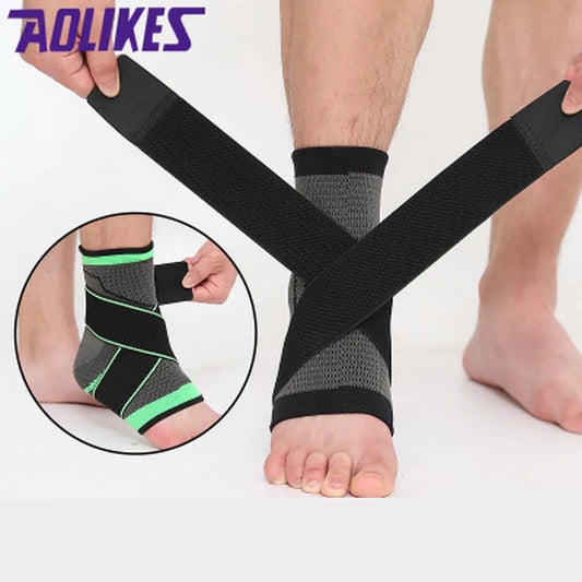 1Pcs Elastic Bandage Support Ankle Protector For Sport Gym Ankle Brace With Strap Belt achilles tendon retainer Foot Guard