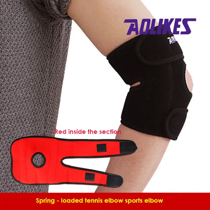 AOLIKES 1PCS Sports Tennis Golf Elbow Pads Support Nylon Arthritis Epicondylitis Pain Brace Sports Gym Knee Pads for safety