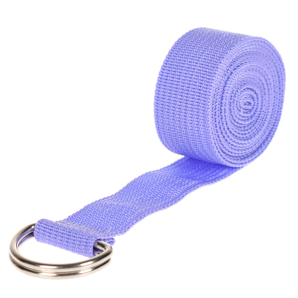 Women Yoga Stretch Strap Multi-Colors D-Ring Belt Fitness Exercise Gym Rope Figure Waist Leg Resistance Fitness Bands Yoga Belt