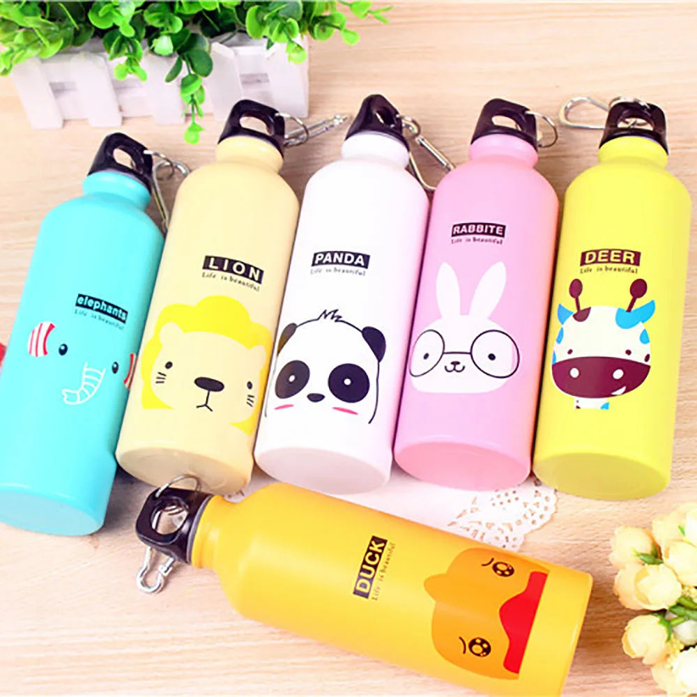 My 500ML Cartoon Aluminum Kitchen Drinkware Lemon Kids Water Bottle Outdoor Travel Gym Sports Portable bottled my Gourd Bottles