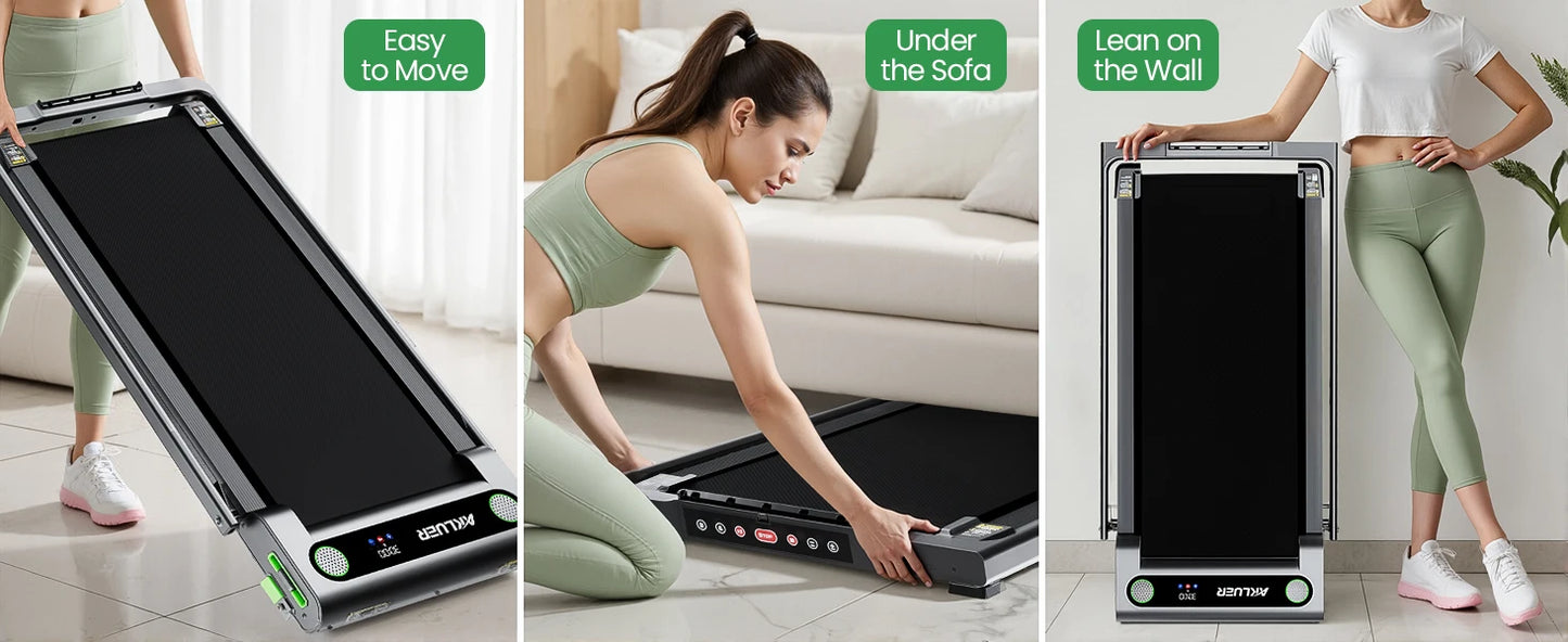 US Stock 2-in-1 Cardio Treadmill Foldable LED Screen Walking Running Machine Electric for Home Office Fitness Dropshipping