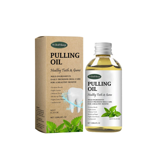 Woodsleep Coconut Mouthwash with Mint Flavor Fresh Breath and Gentle Care Teeth Whitening and Oral Health Mouthcare