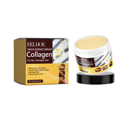 FCJ 500ml Collagen Repair Hair Mask Strong and Moisturizing Keratin for Dry Hair Nourishing and Softening Argan Oil Formula