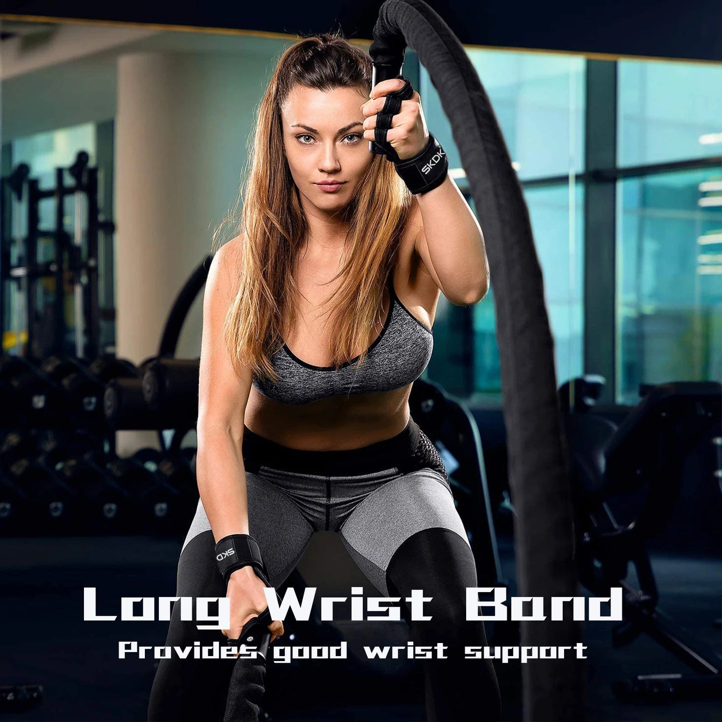 Weight Lifting Gloves Training Gym Grips Fitness Glove Women Men Crossfit Bodybuilding Gymnastics Wristbands Hand Palm Protector