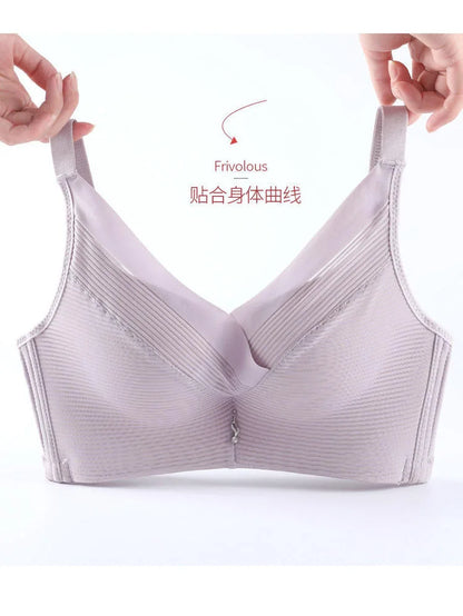 Sexy V-neck XL Underwear Push-up Bra Seamless Bra Women's Bra Gathering Shockproof Mat Yoga Sports Running Fitness Close-fitting